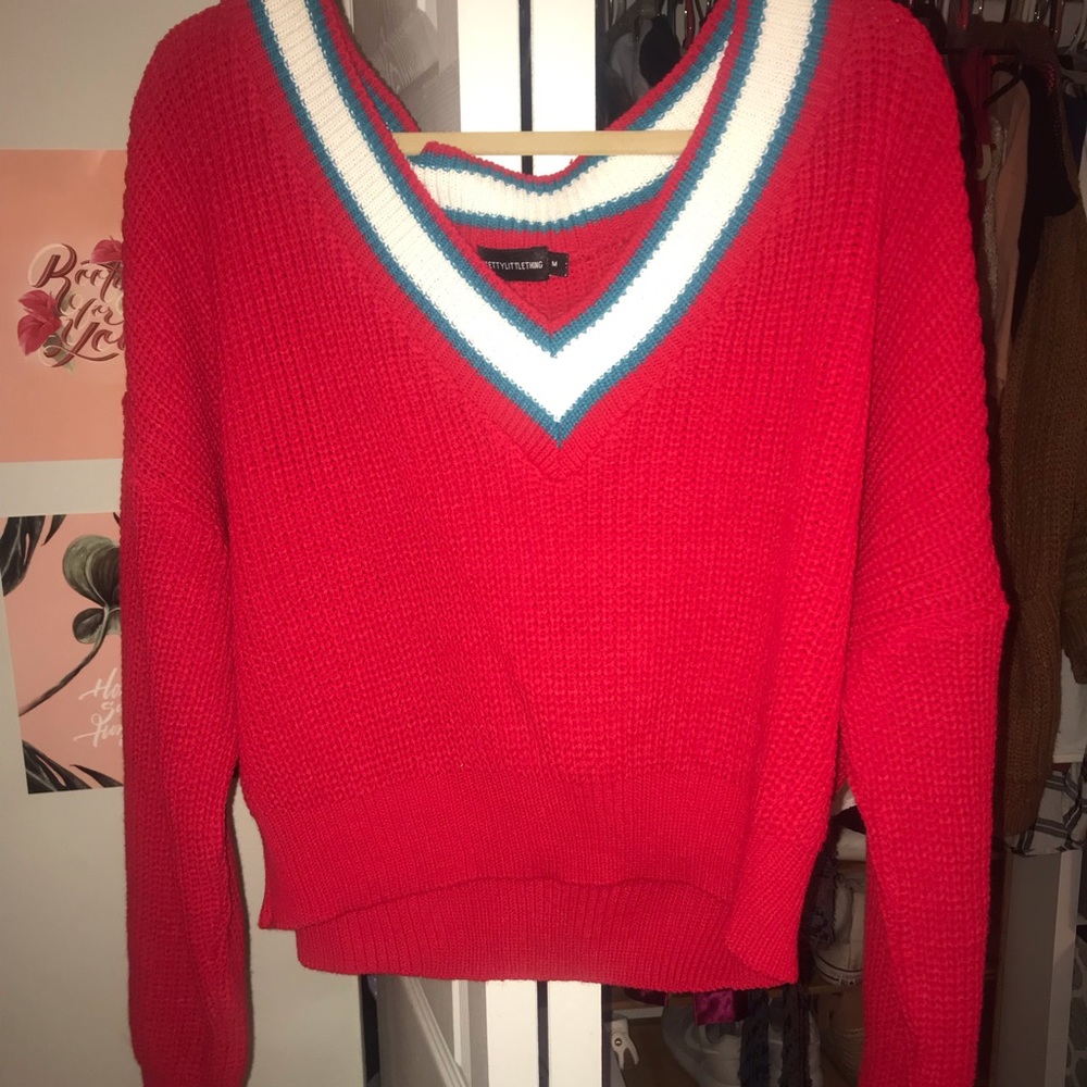 PrettyLittleThing Oversized Crop Sweater